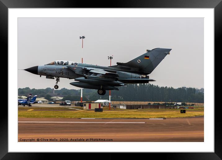 Panavia Tornado about to land at RAF Fairford Framed Mounted Print by Clive Wells
