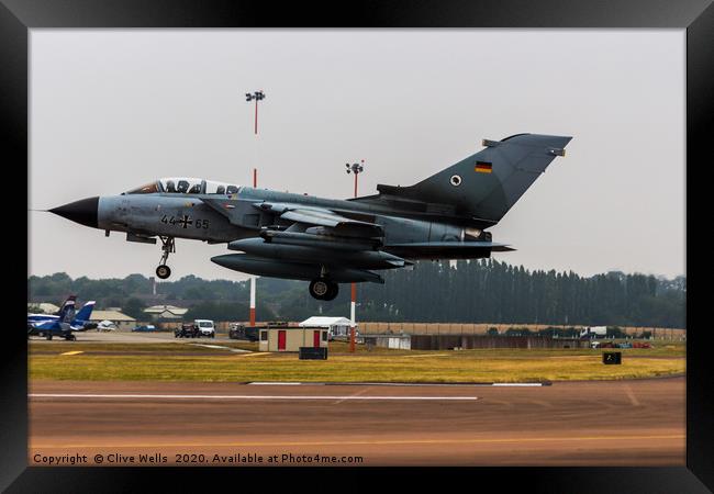 Panavia Tornado about to land at RAF Fairford Framed Print by Clive Wells