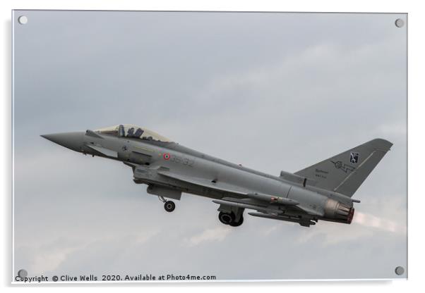 Eurofighter Typhoon seen at RAF Fairford RIAT Glou Acrylic by Clive Wells