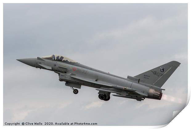 Eurofighter Typhoon seen at RAF Fairford RIAT Glou Print by Clive Wells