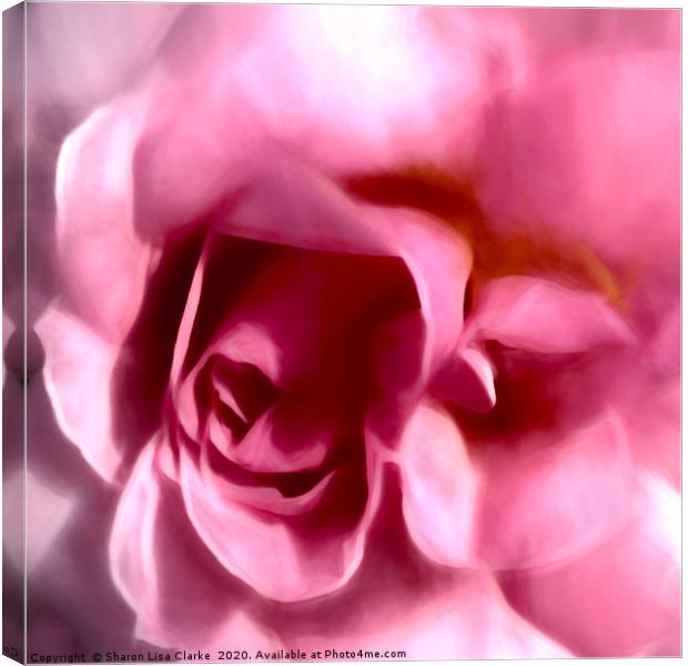 Pink rose romance Canvas Print by Sharon Lisa Clarke