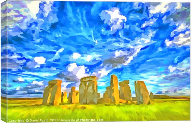 Stonehenge Pop Art Canvas Print by David Pyatt