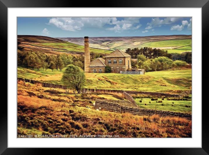 "Lead mine Bale Hill Blanchland" Framed Mounted Print by ROS RIDLEY