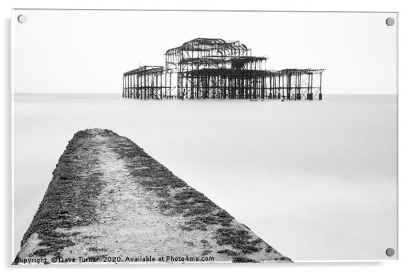 Brighton, West Pier Acrylic by Dave Turner
