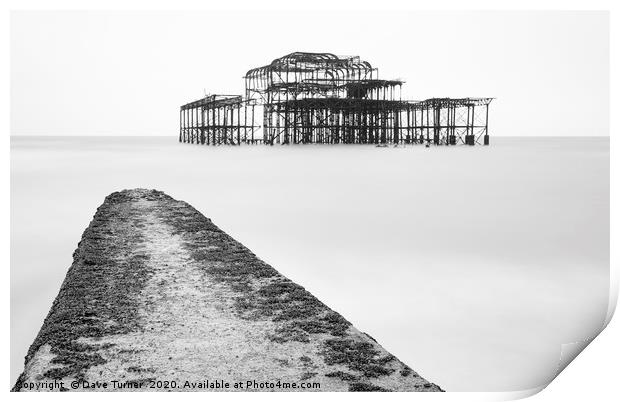 Brighton, West Pier Print by Dave Turner