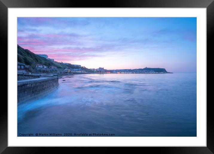 Sunset over Scarborough, North Yorkshire Framed Mounted Print by Martin Williams