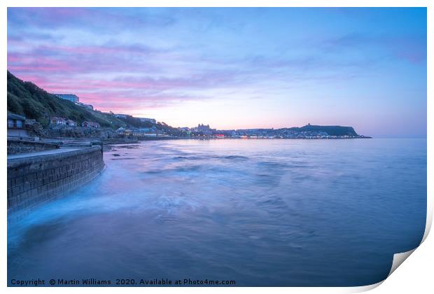 Sunset over Scarborough, North Yorkshire Print by Martin Williams