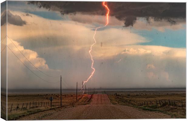 Electric Hail, Colorado.  Canvas Print by John Finney