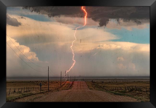 Electric Hail, Colorado.  Framed Print by John Finney