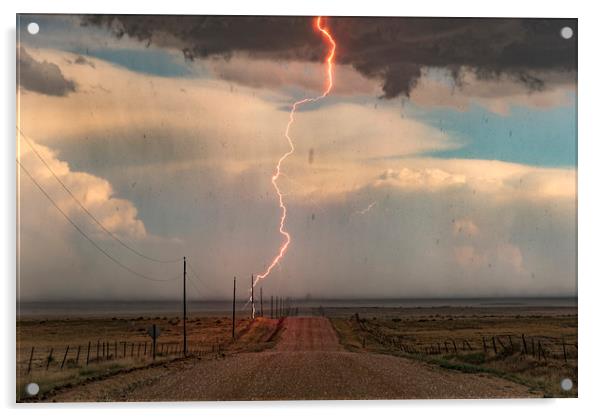 Electric Hail, Colorado.  Acrylic by John Finney