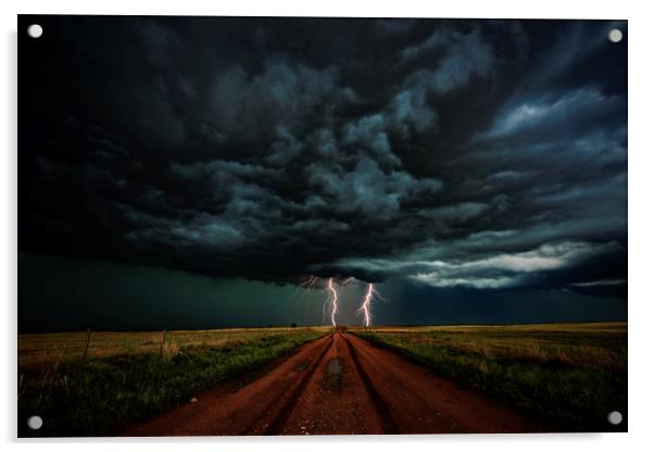 Apocalyptic Lightning 2 Acrylic by John Finney