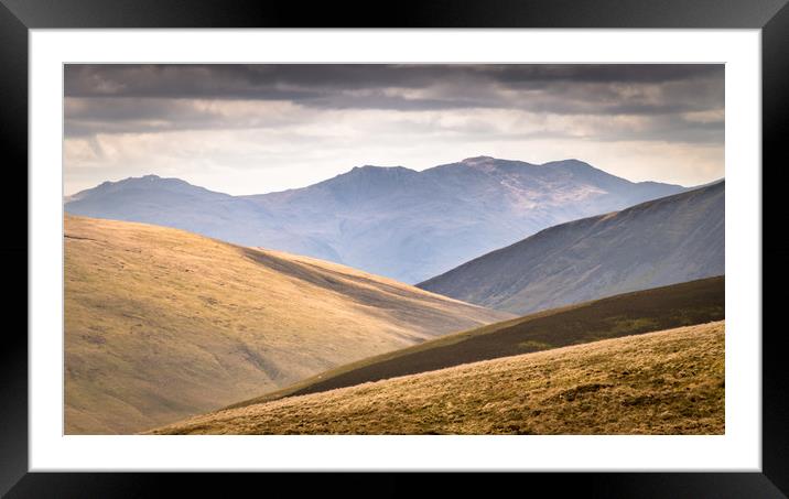 England's Highest Summit Framed Mounted Print by John Malley