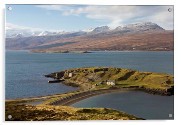 Loch Eriboll and Ard Neackie Scotland Acrylic by Derek Beattie