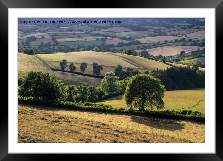 View from Raddon Hill Framed Mounted Print by Pete Hemington