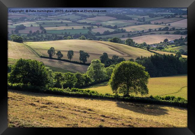 View from Raddon Hill Framed Print by Pete Hemington
