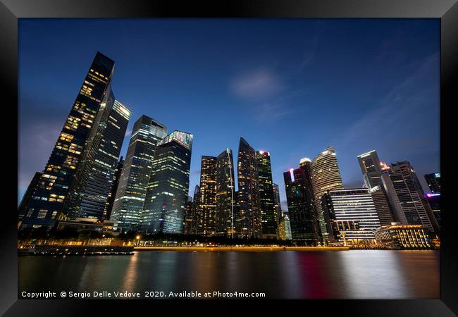 Skyscapers in Singapore Framed Print by Sergio Delle Vedove