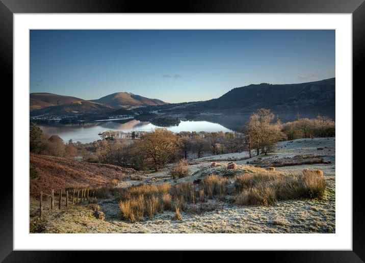 Derwentwater Morning Framed Mounted Print by John Malley