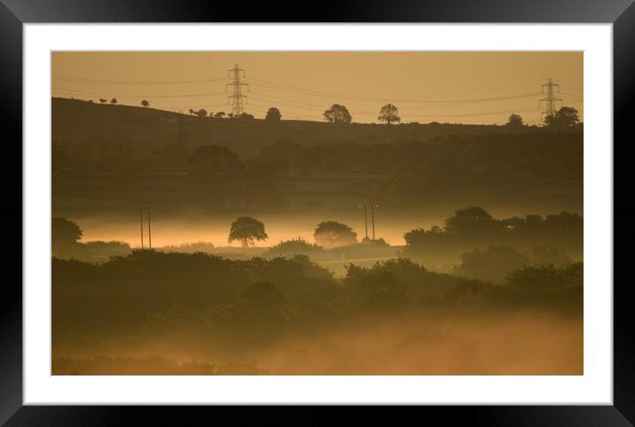 Morning fog Framed Mounted Print by Duane evans