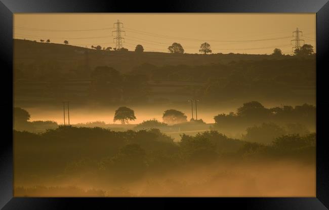 Morning fog Framed Print by Duane evans