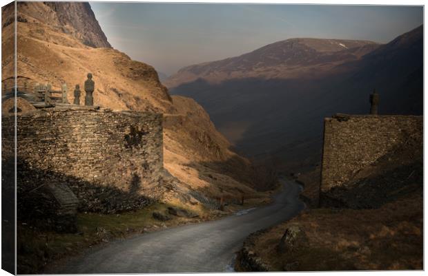 Sentries at Honister Pass Canvas Print by John Malley