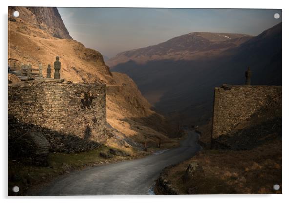 Sentries at Honister Pass Acrylic by John Malley