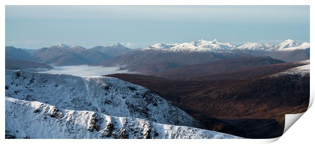 Winter Mountaineering in Scotland Print by John Malley