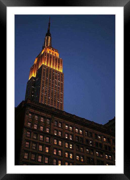 Empire State Building Framed Mounted Print by David Gardener