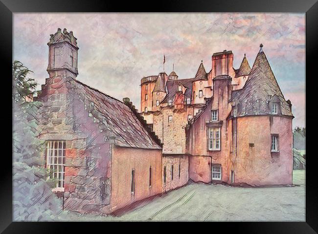 Castle Fraser Framed Print by Colin Metcalf