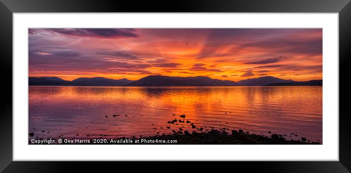 Sunset over the Clyde Framed Mounted Print by Geo Harris