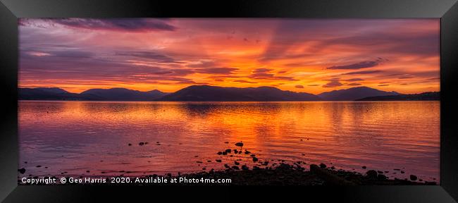 Sunset over the Clyde Framed Print by Geo Harris