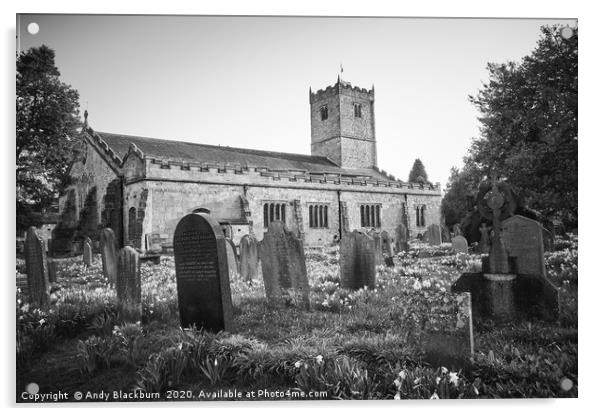 St  Marys Church, Kirkby Lonsdale, Cumbria...      Acrylic by Andy Blackburn