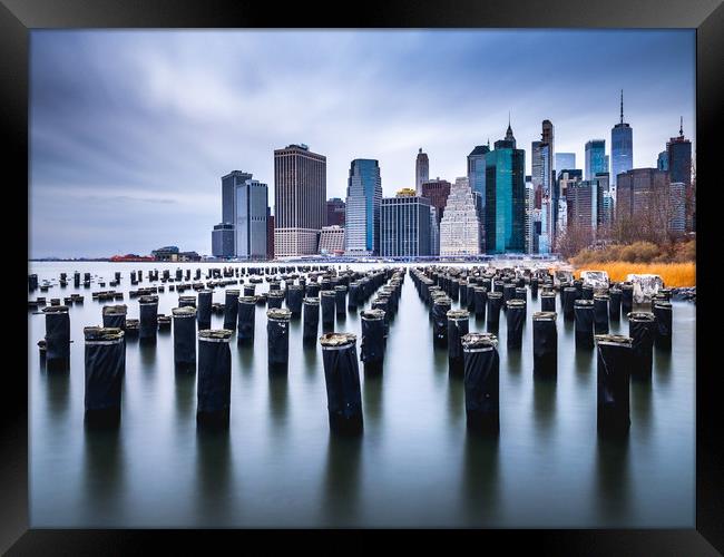 Lower Manhattan In New York City  Framed Print by Andrew George