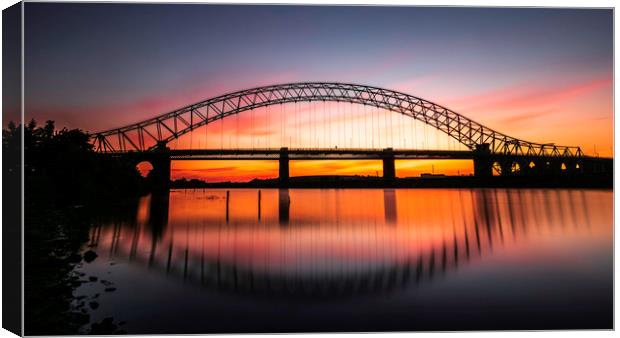 The Silver Jubilee Runcorn to Widnes Bridge  Canvas Print by Andrew George