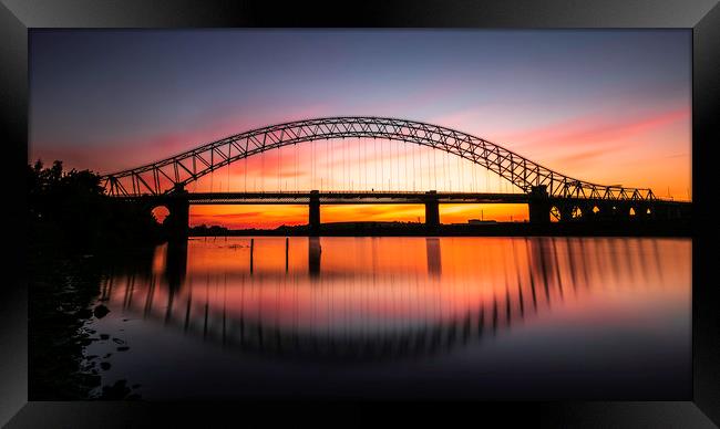 The Silver Jubilee Runcorn to Widnes Bridge  Framed Print by Andrew George
