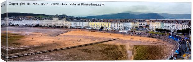 Panoramic view of Llandudno seafront   Canvas Print by Frank Irwin