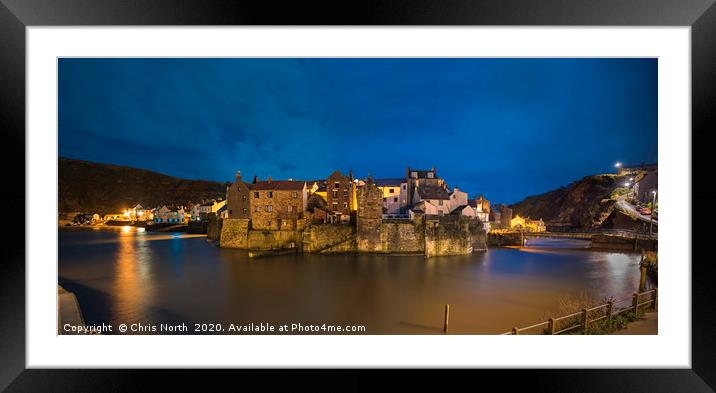 Staithes at Twilight Framed Mounted Print by Chris North