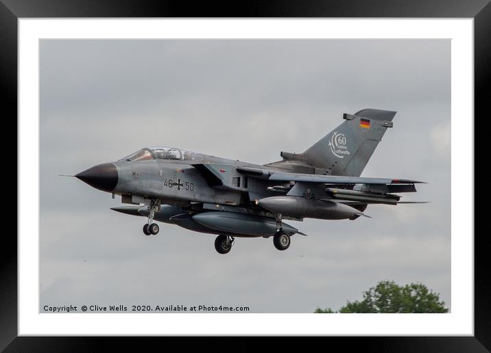 Tornado from the German Air Force at RAF Fairford Framed Mounted Print by Clive Wells