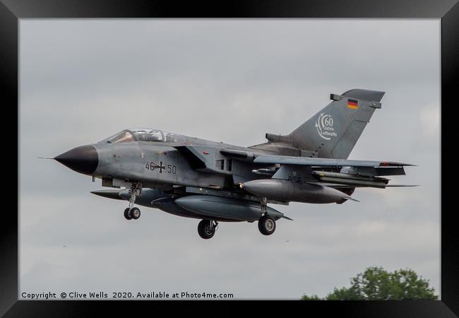Tornado from the German Air Force at RAF Fairford Framed Print by Clive Wells