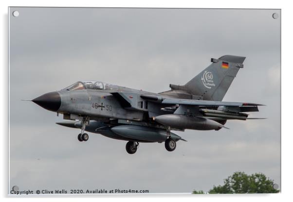 Tornado from the German Air Force at RAF Fairford Acrylic by Clive Wells