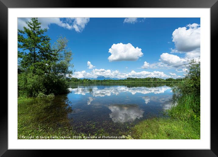 Lake of Ragogna Framed Mounted Print by Sergio Delle Vedove