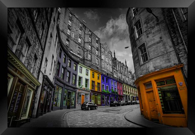victoria street, edinburgh, scotland. Framed Print by Scotland's Scenery