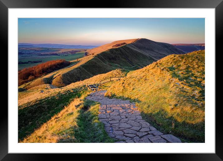  Rushup Edge from Mam Tor                          Framed Mounted Print by Darren Galpin