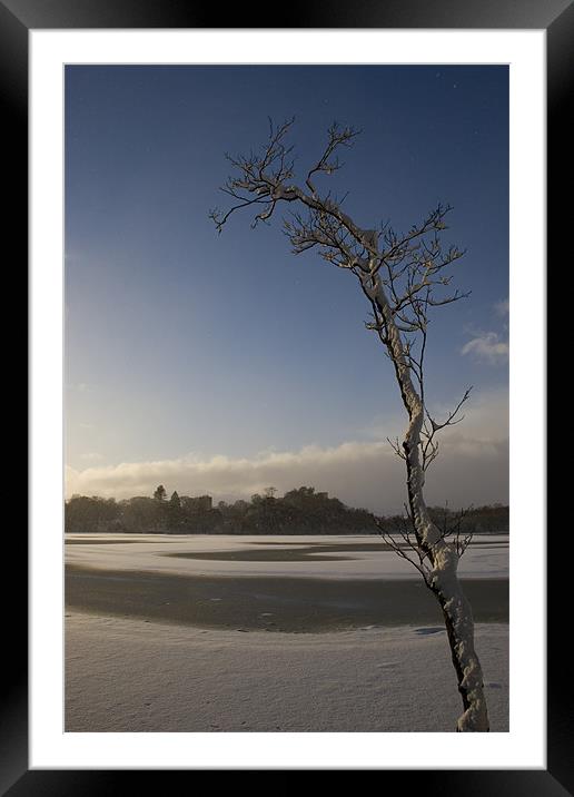 Frozen Loch at Mugdock Framed Mounted Print by James Buckle