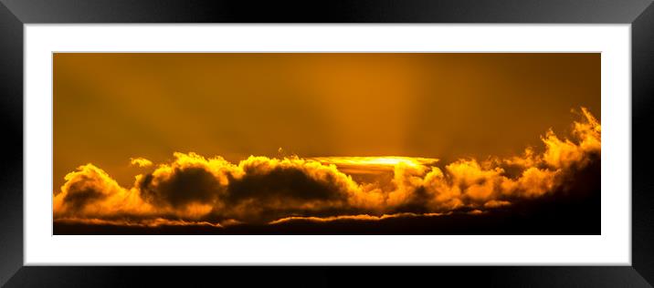 Clouds of Fire Framed Mounted Print by Gareth Burge Photography