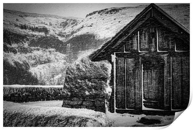 Cold Cabin Print by Gareth Burge Photography