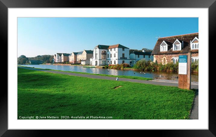 Bude Canal Framed Mounted Print by Jane Metters