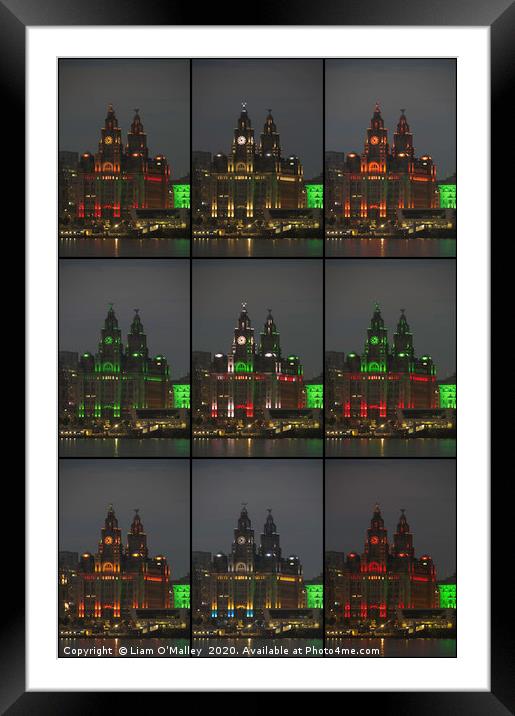 The Colours of Liverpool Framed Mounted Print by Liam Neon