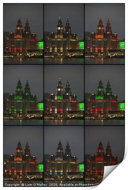 The Colours of Liverpool Print by Liam Neon