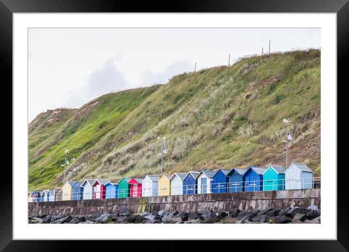 Row of beach huts Framed Mounted Print by Jason Wells