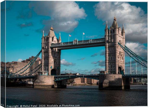Iconic landmark Tower Bridge in London, England, U Canvas Print by Mehul Patel